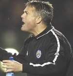 MICKY ADAMS: Has had a brief chat with Paul Scally. Picture: GRANT FALVEY