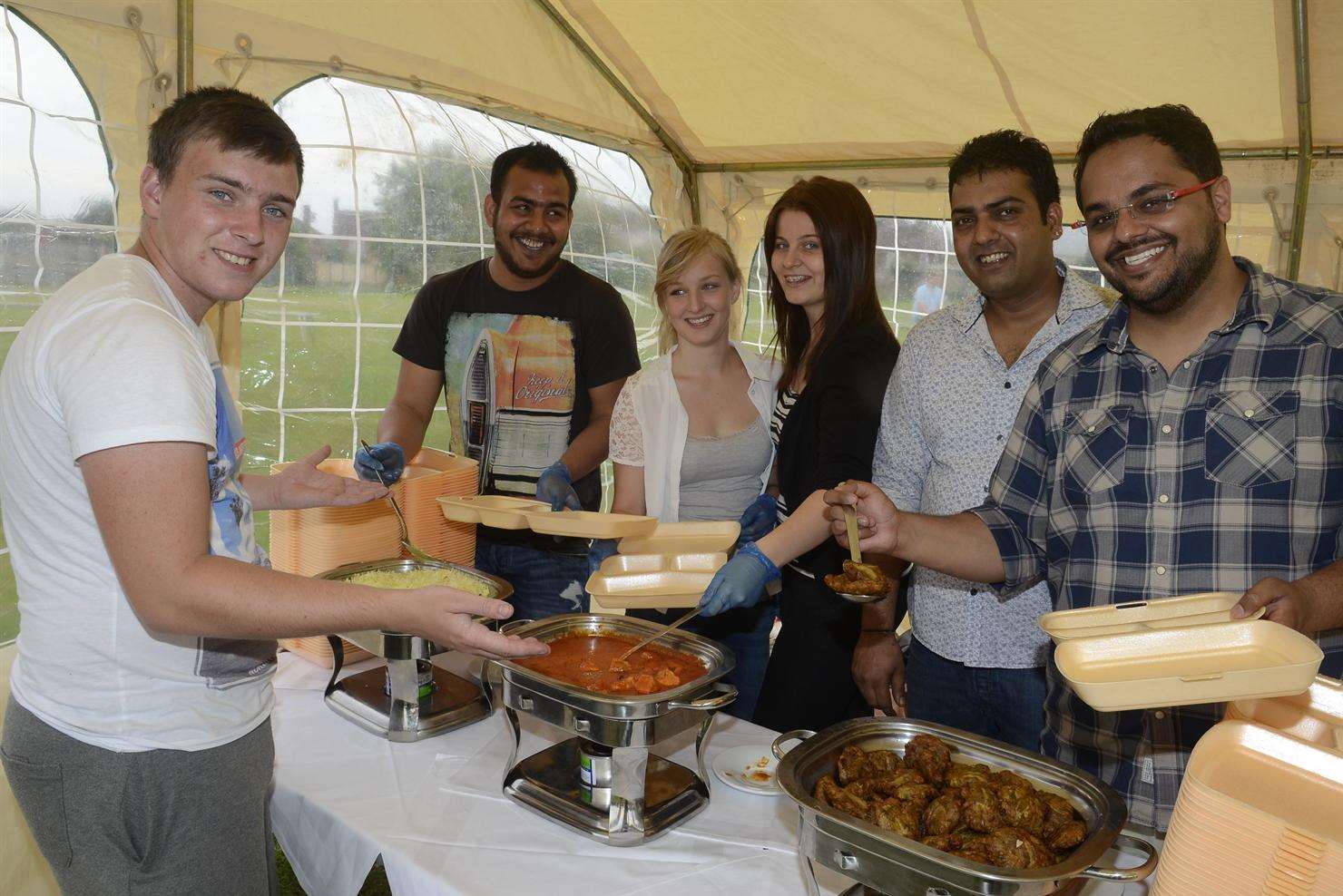 James Wood is spoilt for choice at the Mumbai Cafe stall