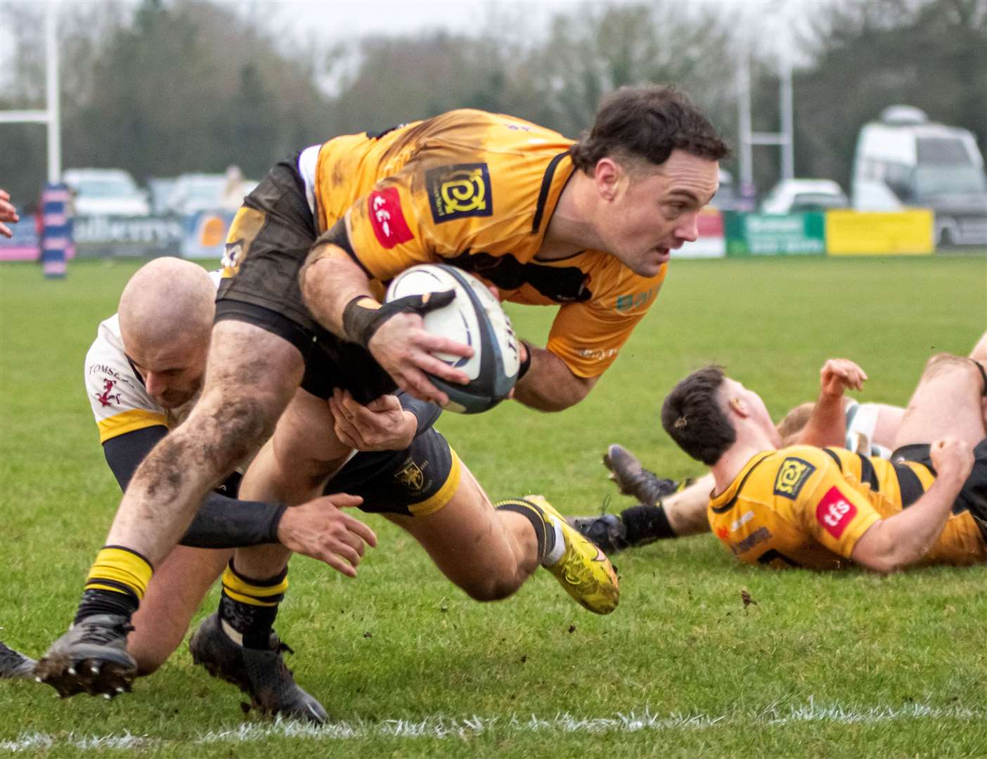 Canterbury's Tom Best going for a try. Picture: Phillipa Hilton