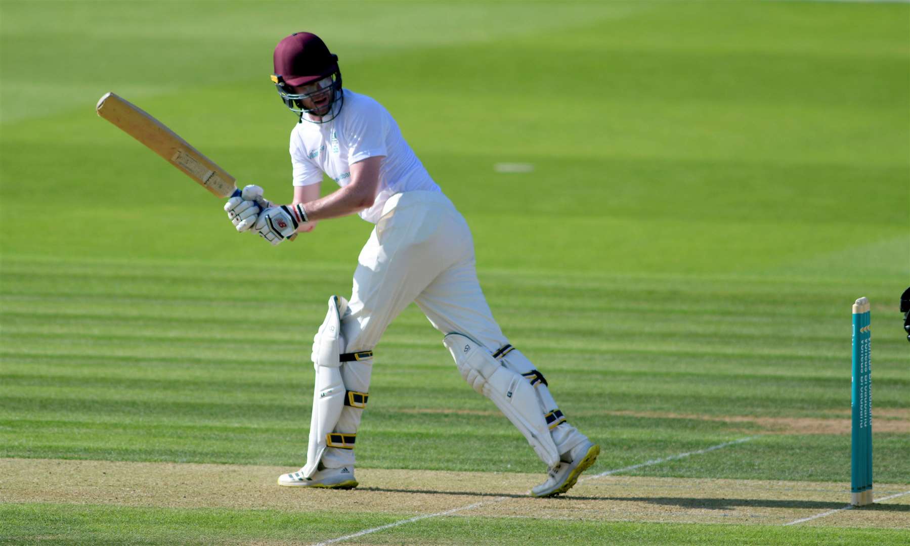 James Mitchinson batted for over two hours for his 39 but Leeds fell just short in their run chase. Picture: Barry Goodwin