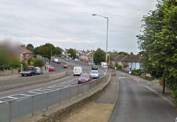 The burglary happened in Hill Road, Folkestone. Image: Google (14911789)