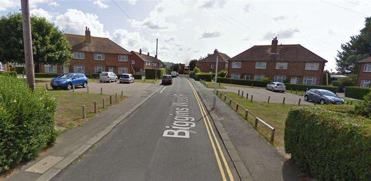 Biggins Wood Road in Folkestone. Picture: Google Street View