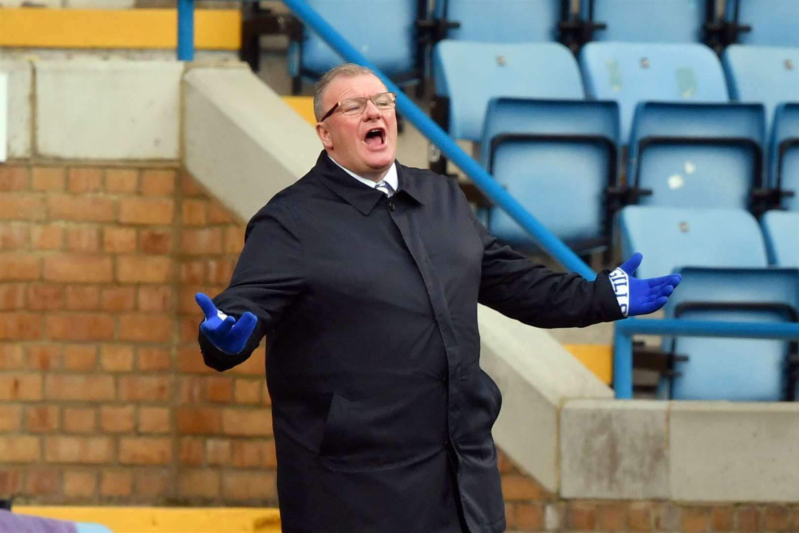 Gillingham manager Steve Evans said the first half at Doncaster was totally unacceptable Picture: Keith Gillard