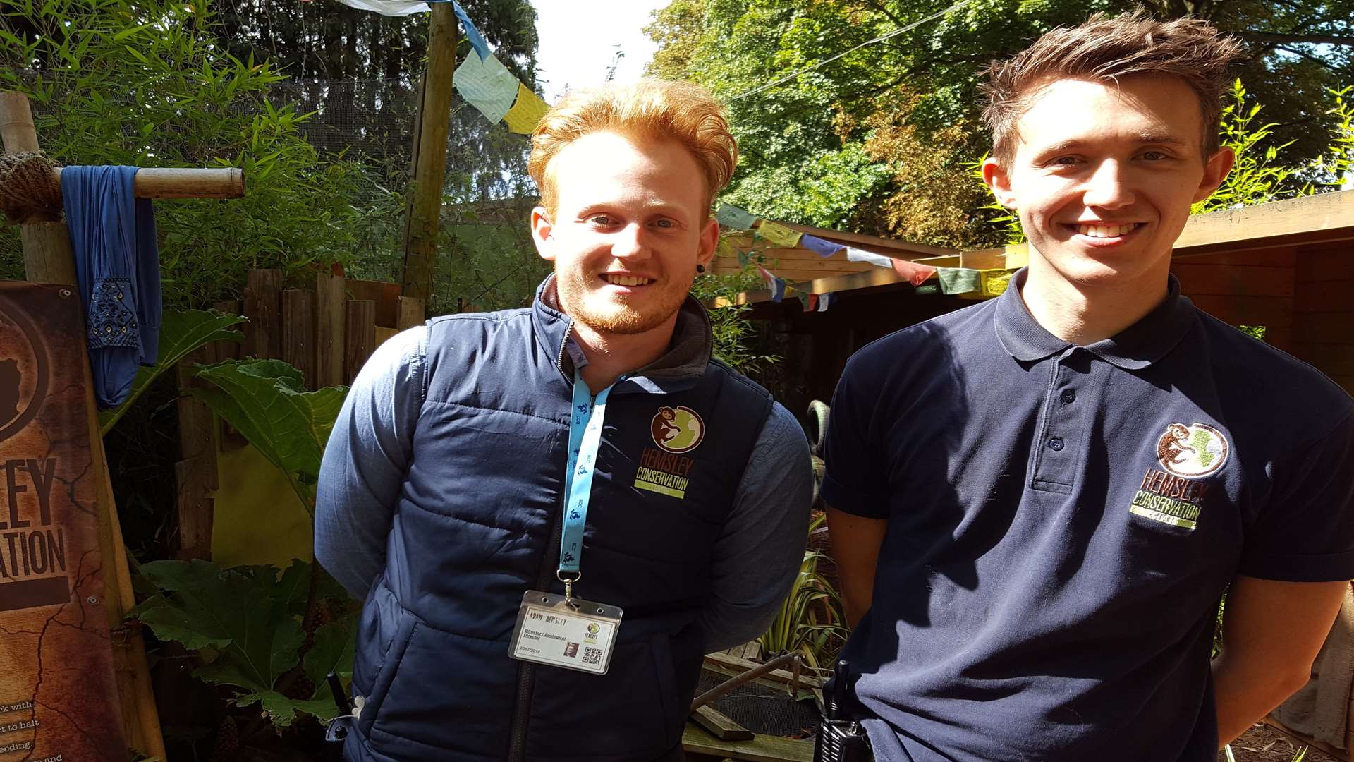 Zoo director Adam Hemsley, left, with team leader Henry Weedon