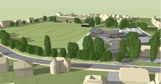 The proposed community centre on the Memorial Field at Paddock Wood