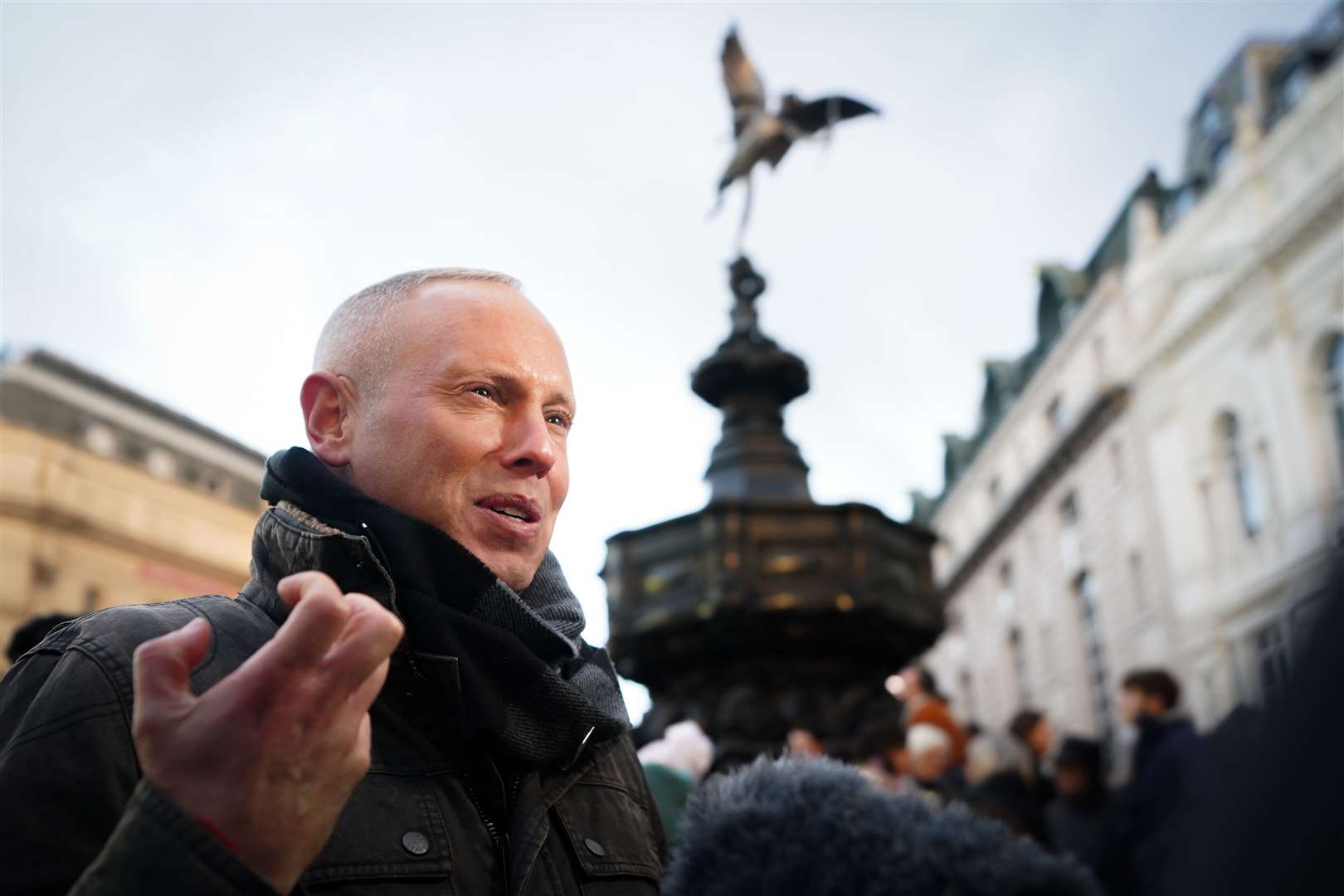 Robert Rinder at Piccadilly Circus (James Manning/PA)