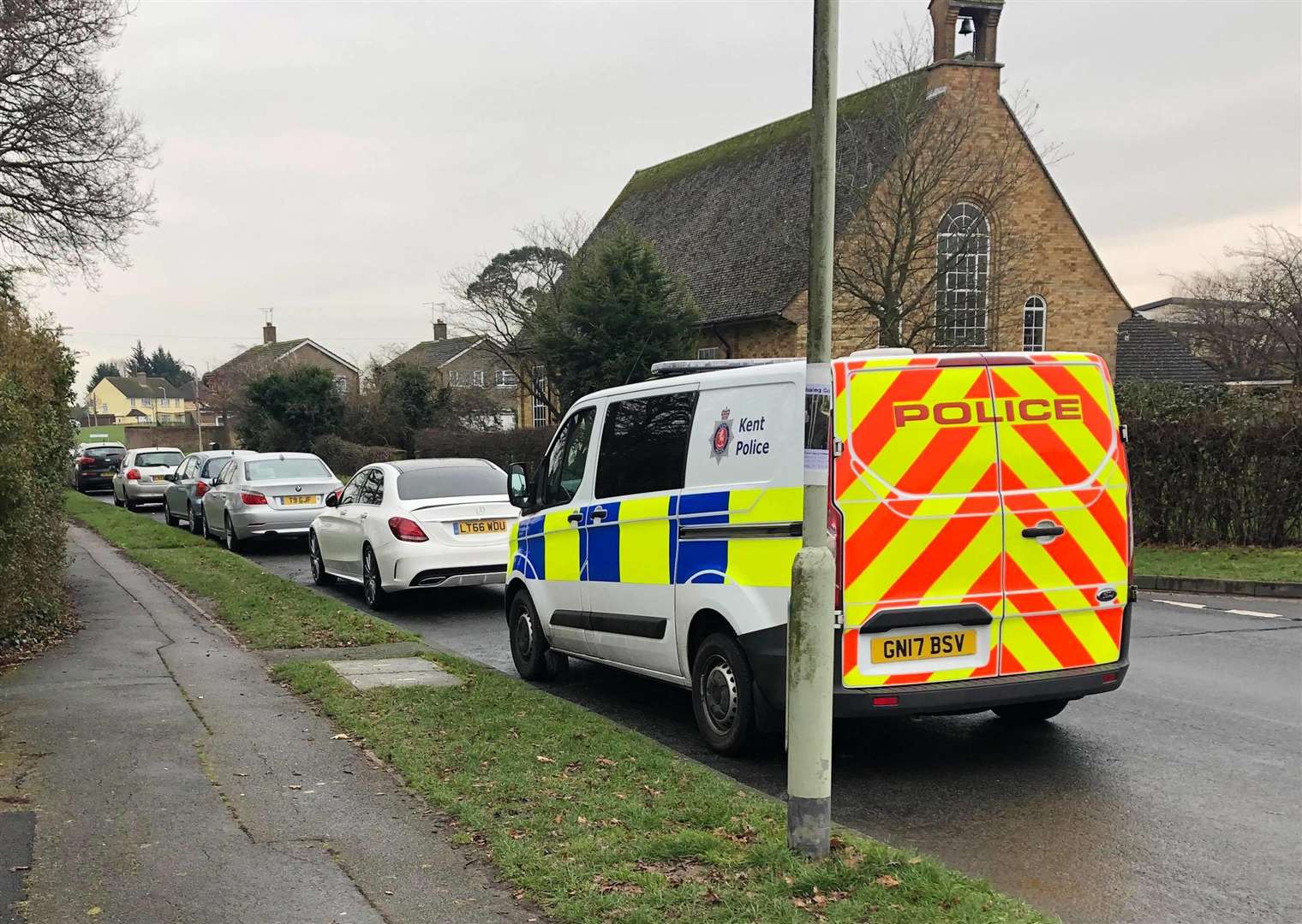 Police at the scene in Cryol Road, South Ashford