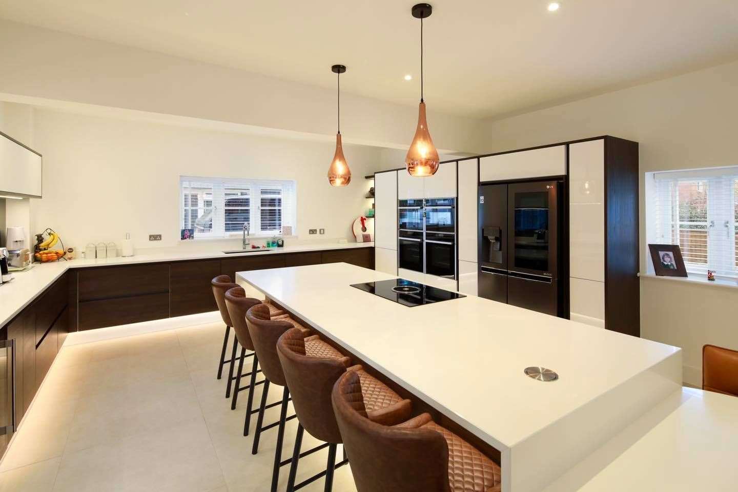 The kitchen and dining area