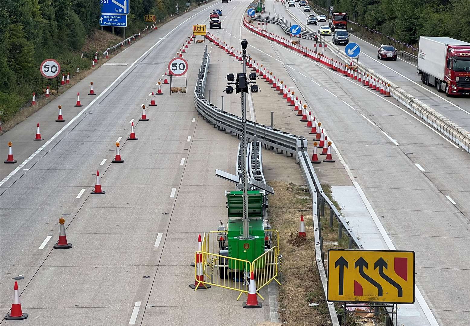 Drivers face narrow lanes and a 50mph limit in the Operation Brock contraflow