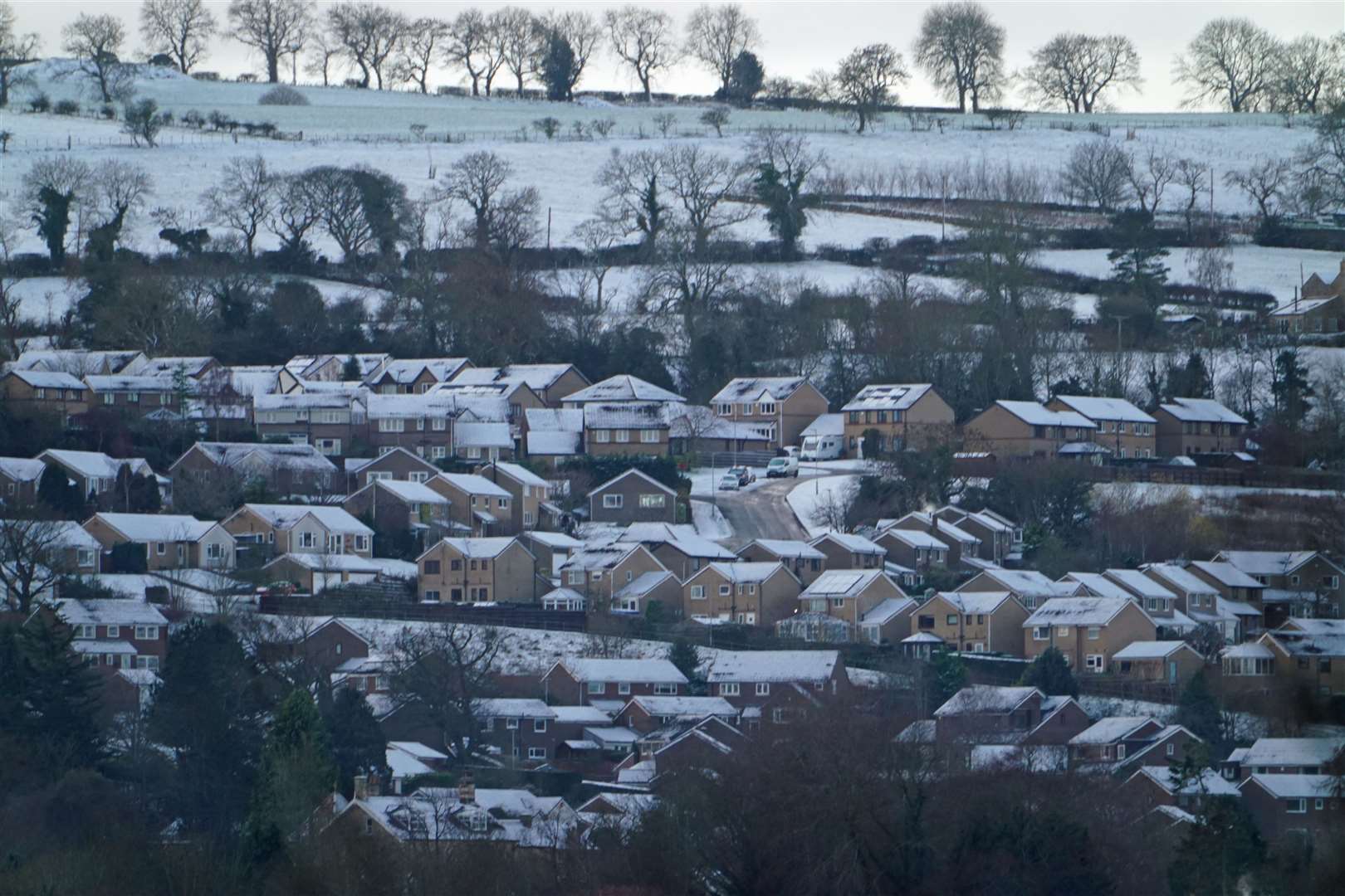 The Northumberland town of Hexham woke to a white Christmas (Owen Humphreys/PA)