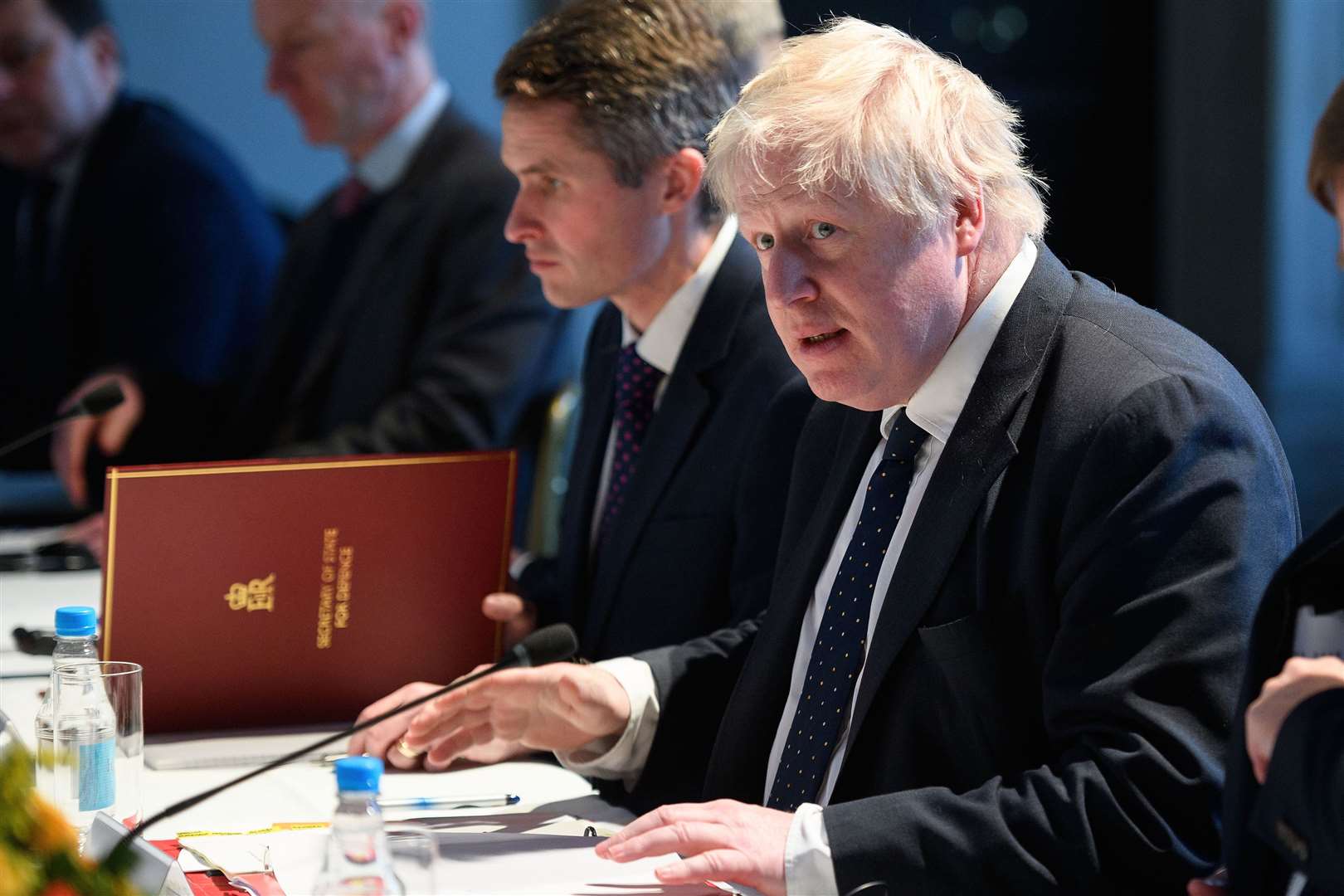 Gavin Williamson with Boris Johnson (Leon Neal/PA)