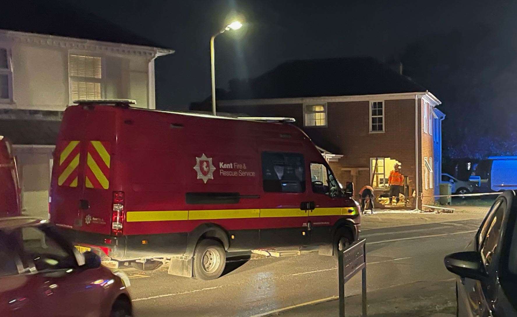 A van crashed into a house in Adisham Green, Kemsley. Picture: Joe Crossley