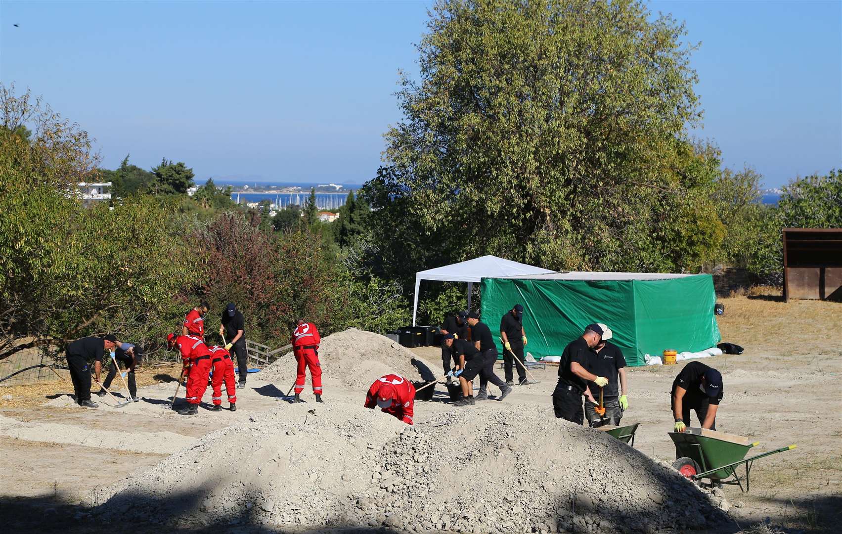 South Yorkshire Police officers carried out excavations in relation to Ben’s disappearance at a property in Kos in 2016 (Gareth Fuller/PA)