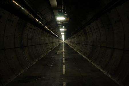 In the Channel Tunnel - 110 metres below the sea in the service tunnel.