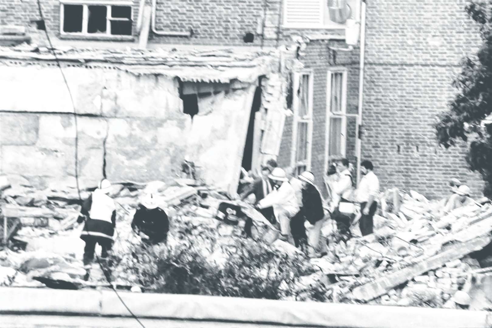 The aftermath of the IRA bomb. Picture: Mike Pett