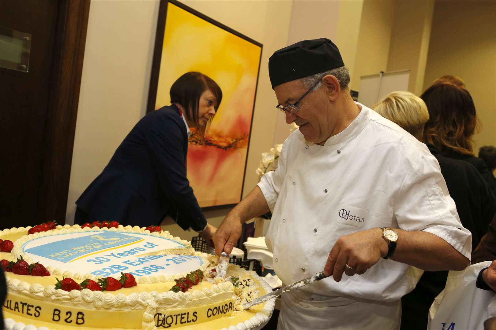 A birthday cake was made for the Kent B2B's 30th anniversary