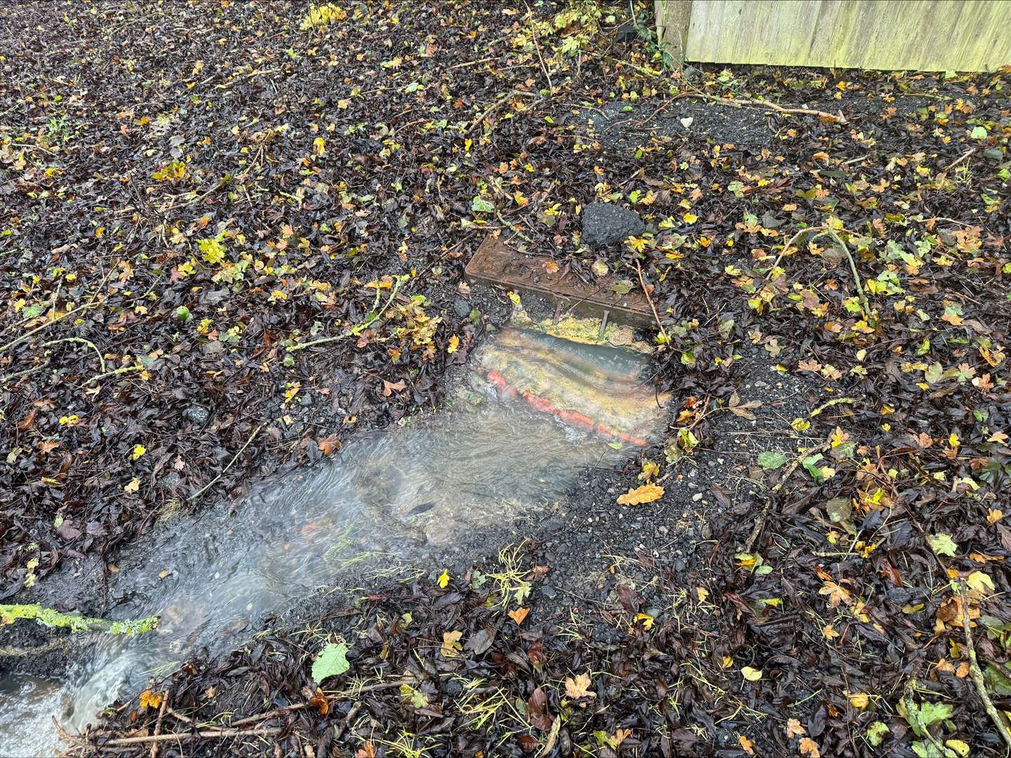 The offending manhole cover where the spillage originated at Alan Dean's farm