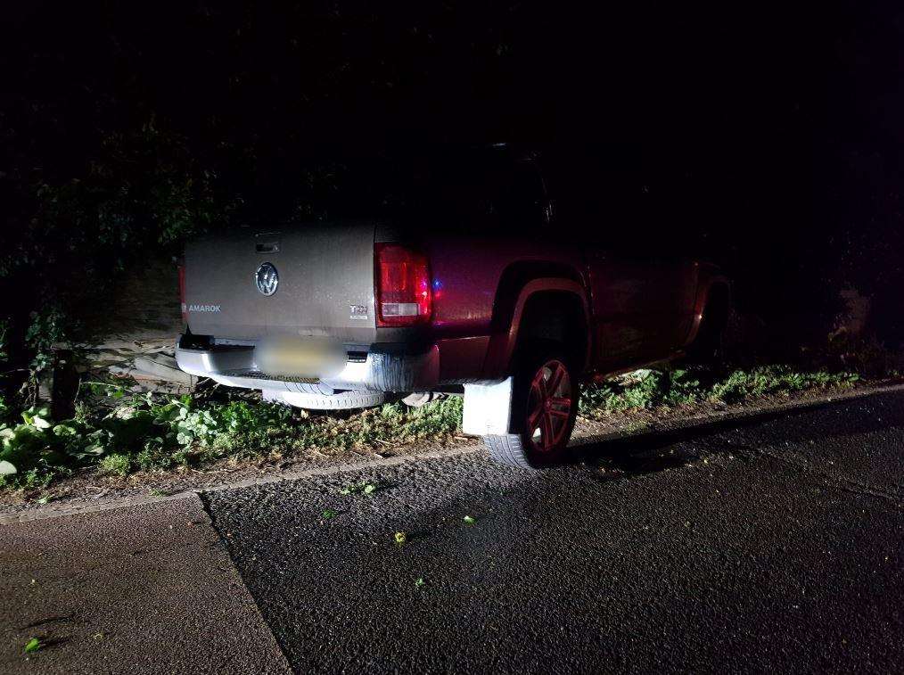 A suspected stolen vehicle was stopped by a stinger during a police chase (2424978)