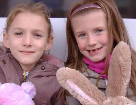 Victoria Evans, left, and twin sister Katie were among those who left the burger restaurant. Picture: EVE PARISH