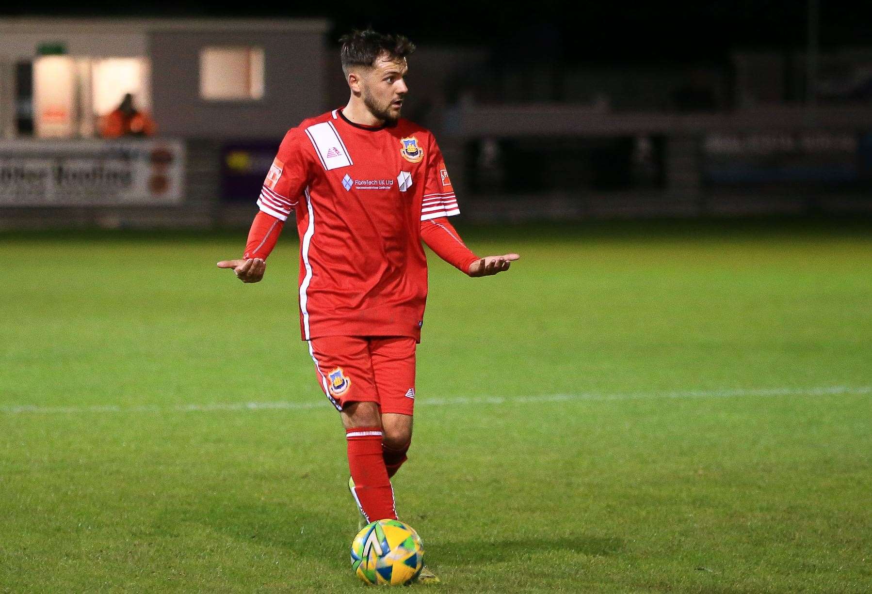 Kyron Lightfoot on the ball for Whitstable. Picture: Les Biggs