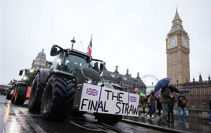 Farmers are set to head back to Westminster to protest on Wednesday. Picture: Aaron Chown/PA