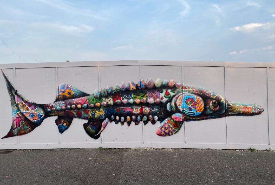 One of the murals in the new Dane Valley housing development. This one is by Louis Masai. Picture: Thanet District Council