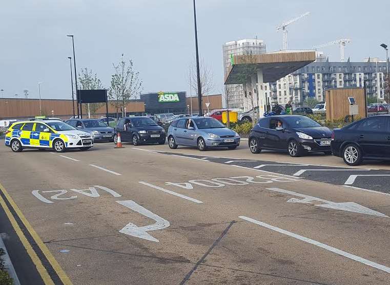 Traffic near Asda following the crash