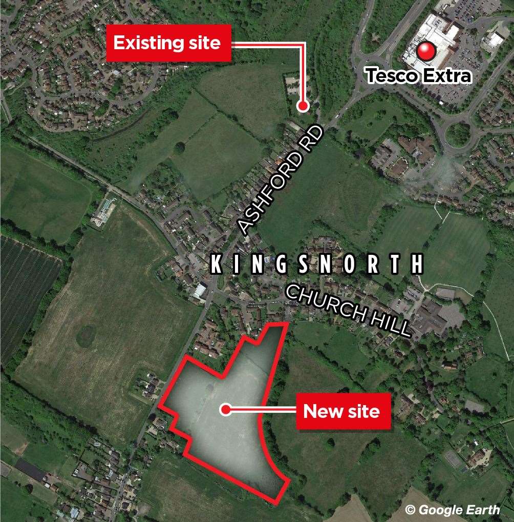 The planned site in Kingsnorth