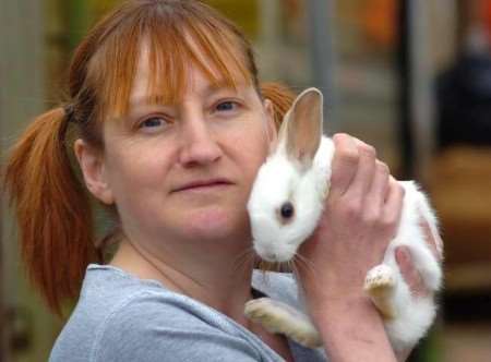 CARING HANDS: Linzi Aubourg with friend. Picture: PHIL HOUGHTON