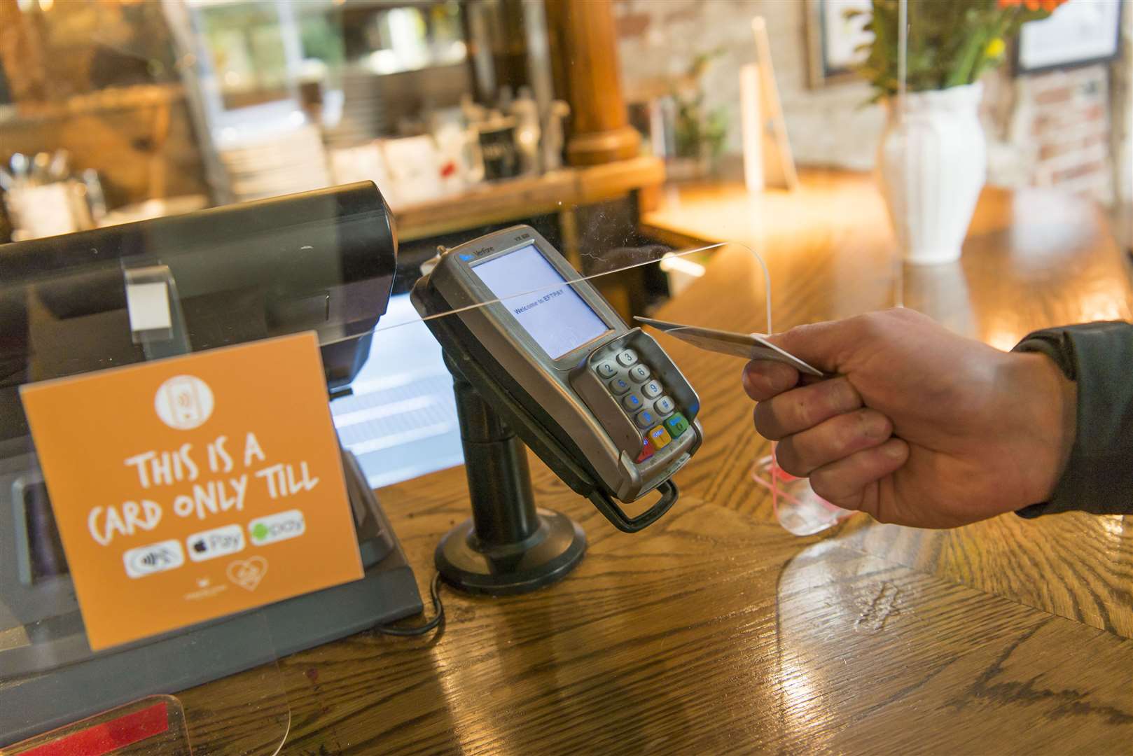 Customers will be encouraged to pay with a card or by using phone apps (Adam Smyth/Greene King/PA)