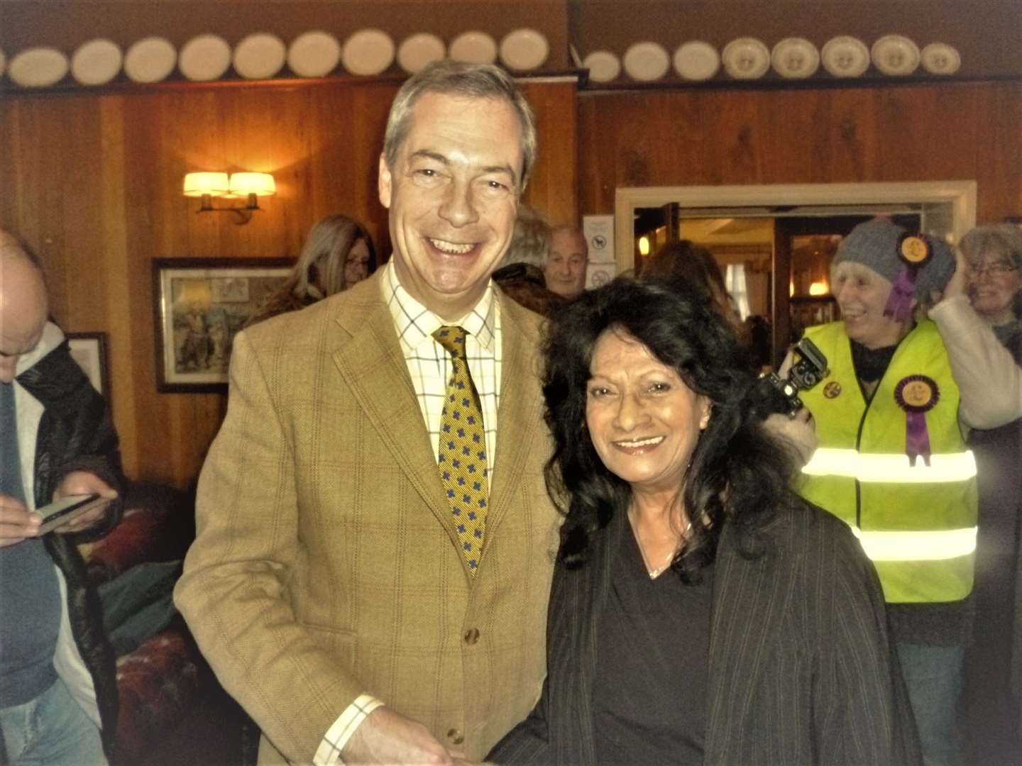 Cllr Nissanga (Reform Party) with Nigel Farage