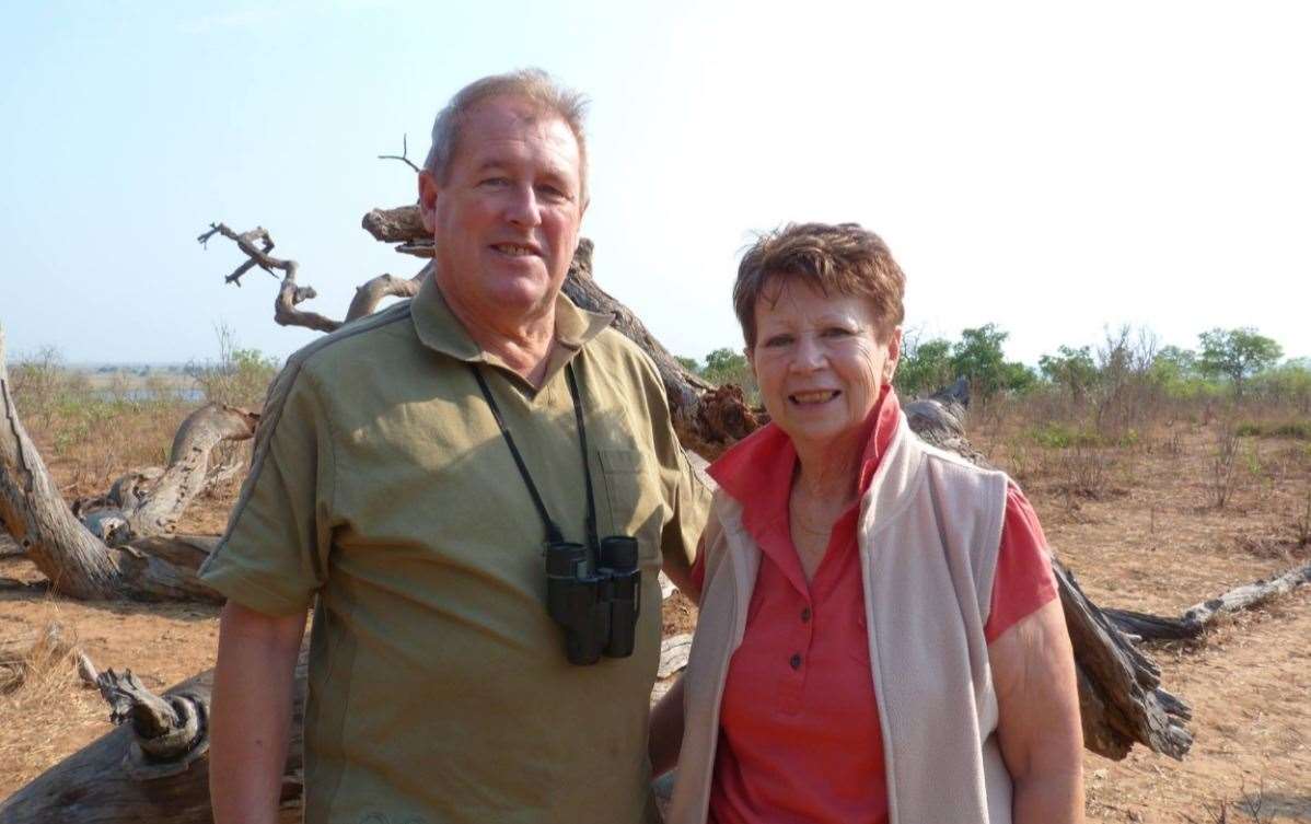 Alan and Patricia Speakman on one of the many wildlife holidays they enjoyed together. Picture: Patricia Speakman