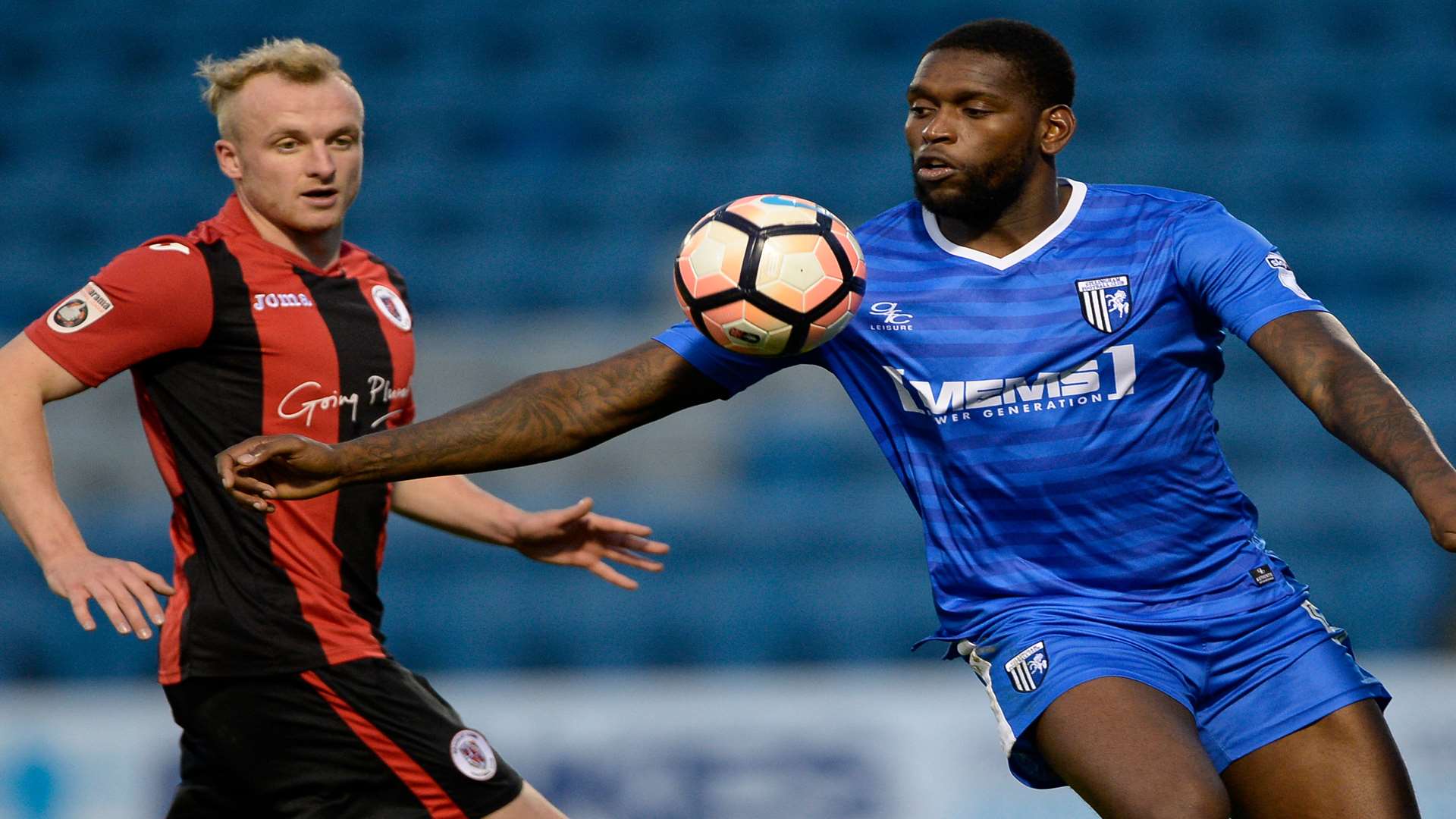 Jay Emmanuel Thomas on the ball Picture: Ady Kerry