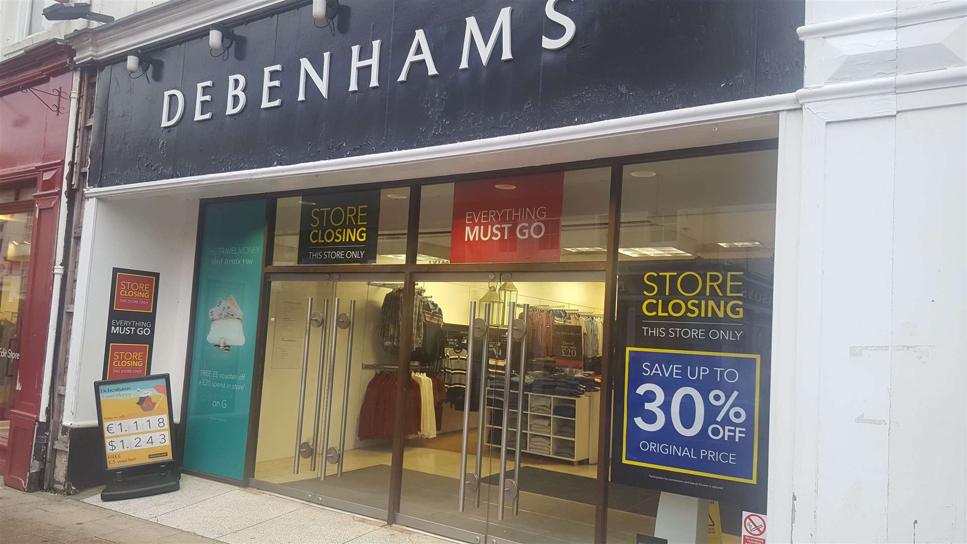 Debenhams closing down sales signs lead to questions about closure