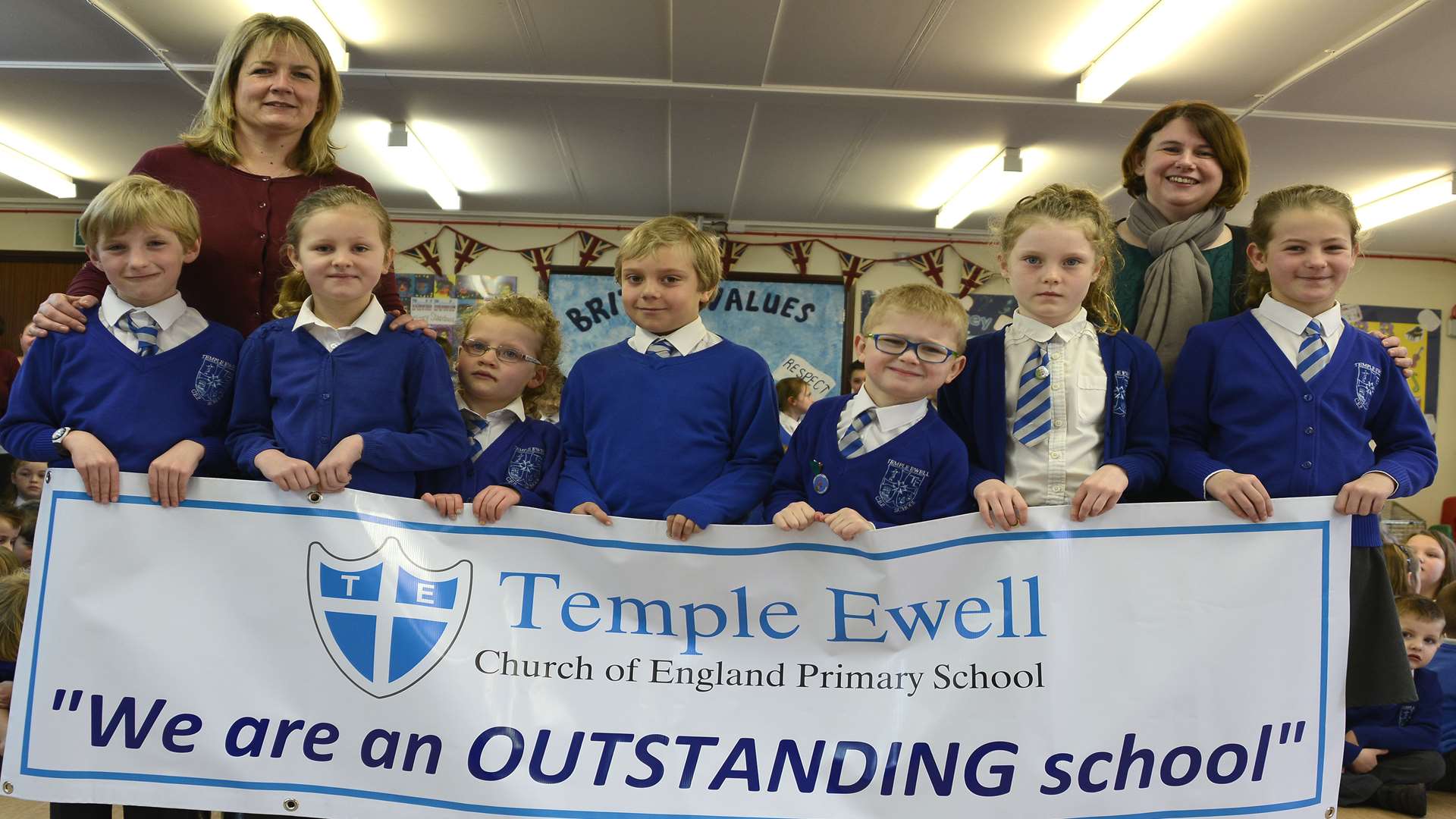 Temple Ewell Primary School gets top marks from Ofsted.