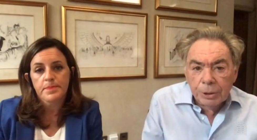 Lord Andrew Lloyd Webber and Rebecca Kane Burton (Parliament TV/PA)