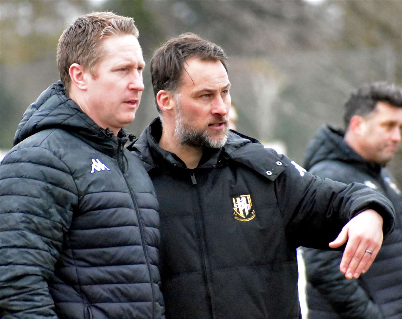 Folkestone joint-head coaches Roland Edge, left, and Micheal Everitt. Picture: Randolph File