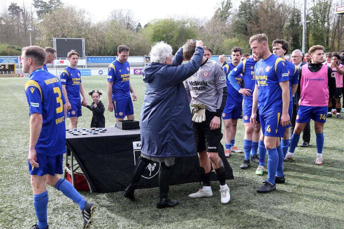 Hollands & Blair collect their runners-up medals Picture: PSP Images