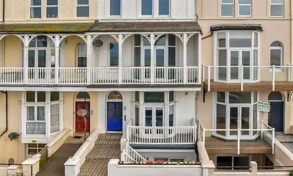 This two-bed ground floor flat on Hythe seafront is just £280,000. Photo: Wards