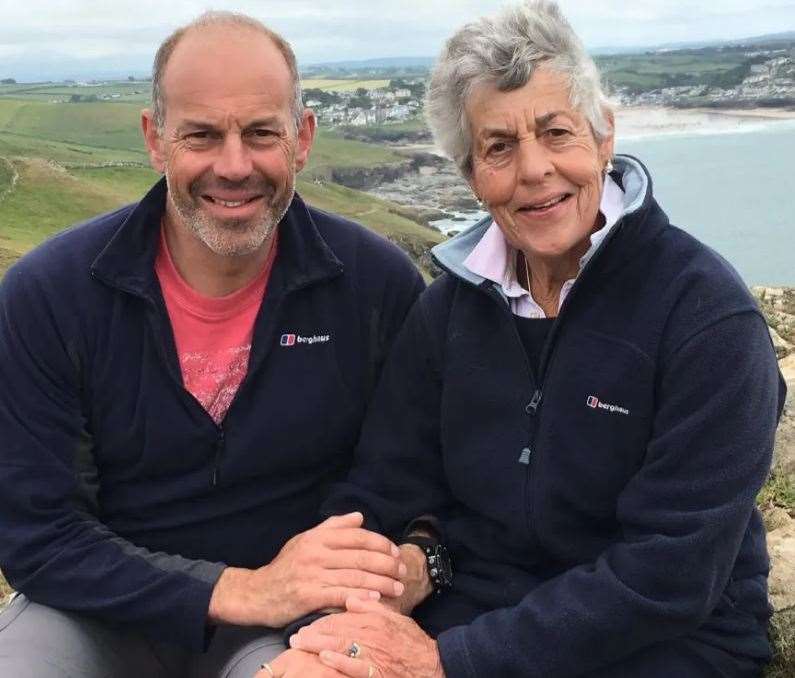 Phil Spencer pictured with his mum, Anne, who died in the tragic crash. Pic: Twitter