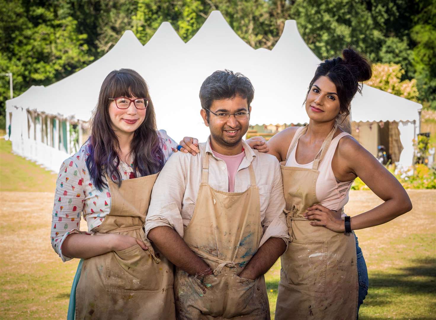 (left) Kim-Joy, Rahul and Ruby were the Great British Bake Off finalists in 2018.Pic: Channel 4