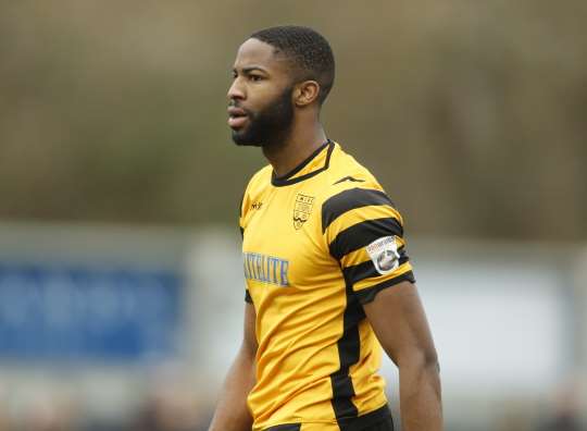 Maidstone United striker Dumebi Dumaka Picture: Martin Apps