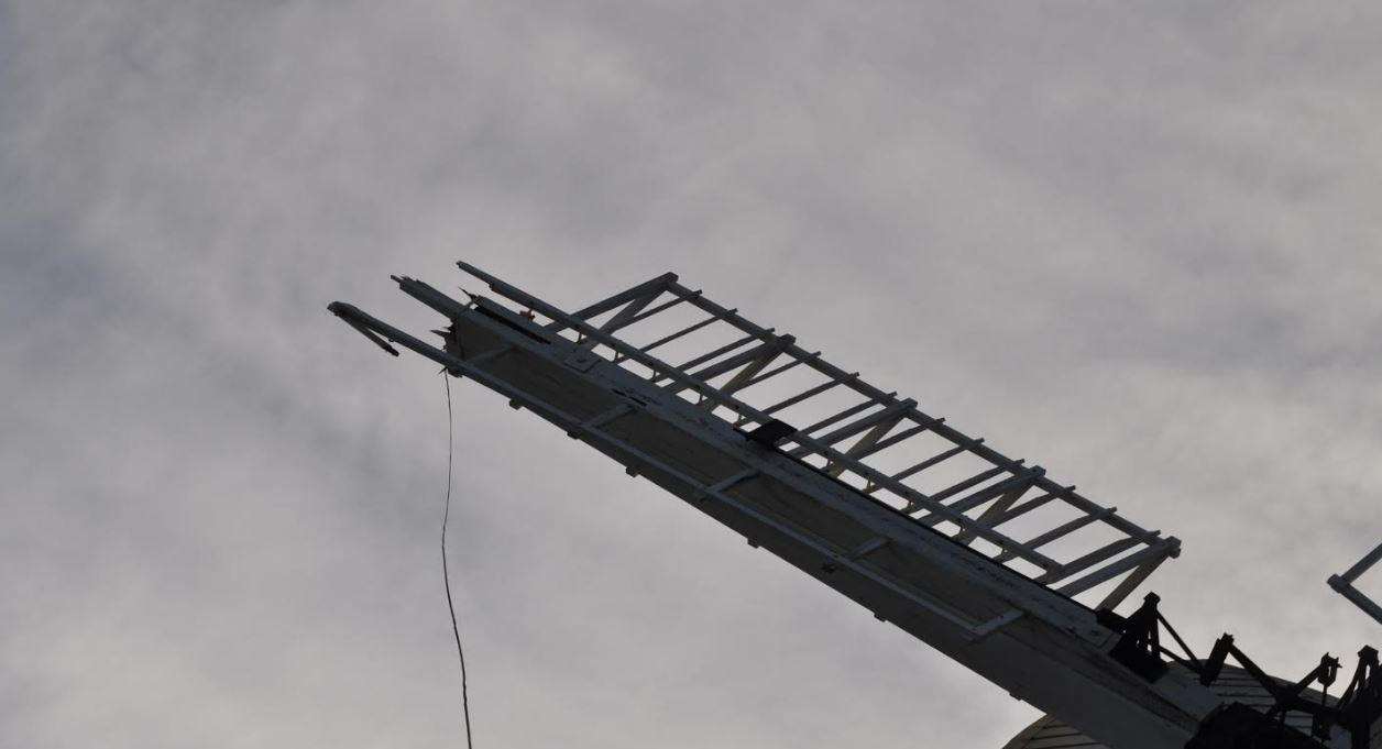 The damaged windmill. Picture: Mel Bailey