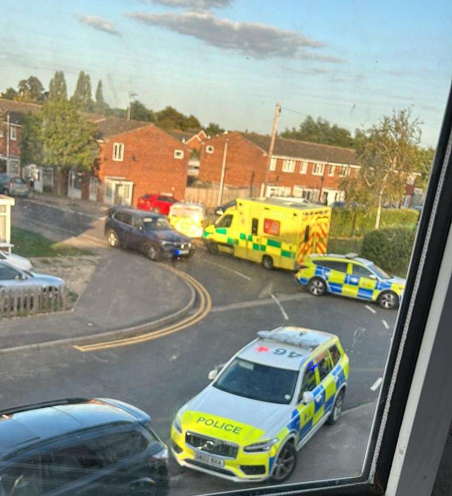 Police presence in Hazlemere Drive in Gillingham