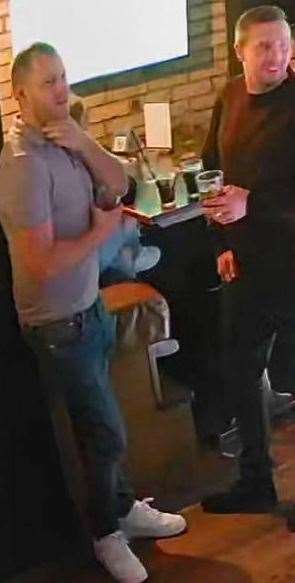 Officers have released this image of two people who may be able to assist with their enquiries regarding an assault in the Dartford Sports Bar in Spital Street. Picture: Kent Police