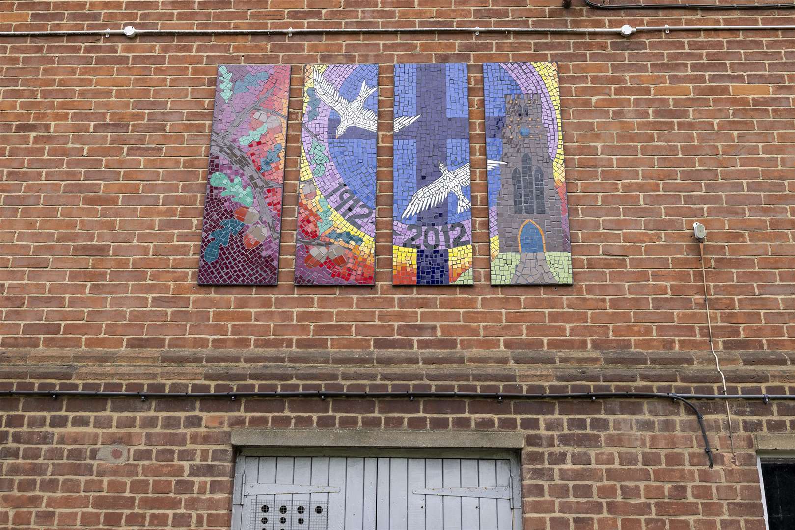 The pupil's mosaic at the old Platt Primary School