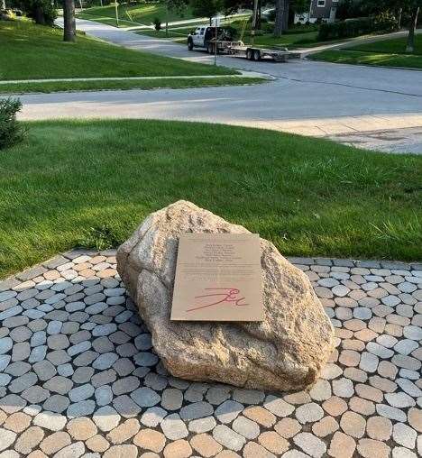 The memorial in Des Moines. Picture: Tim Lane