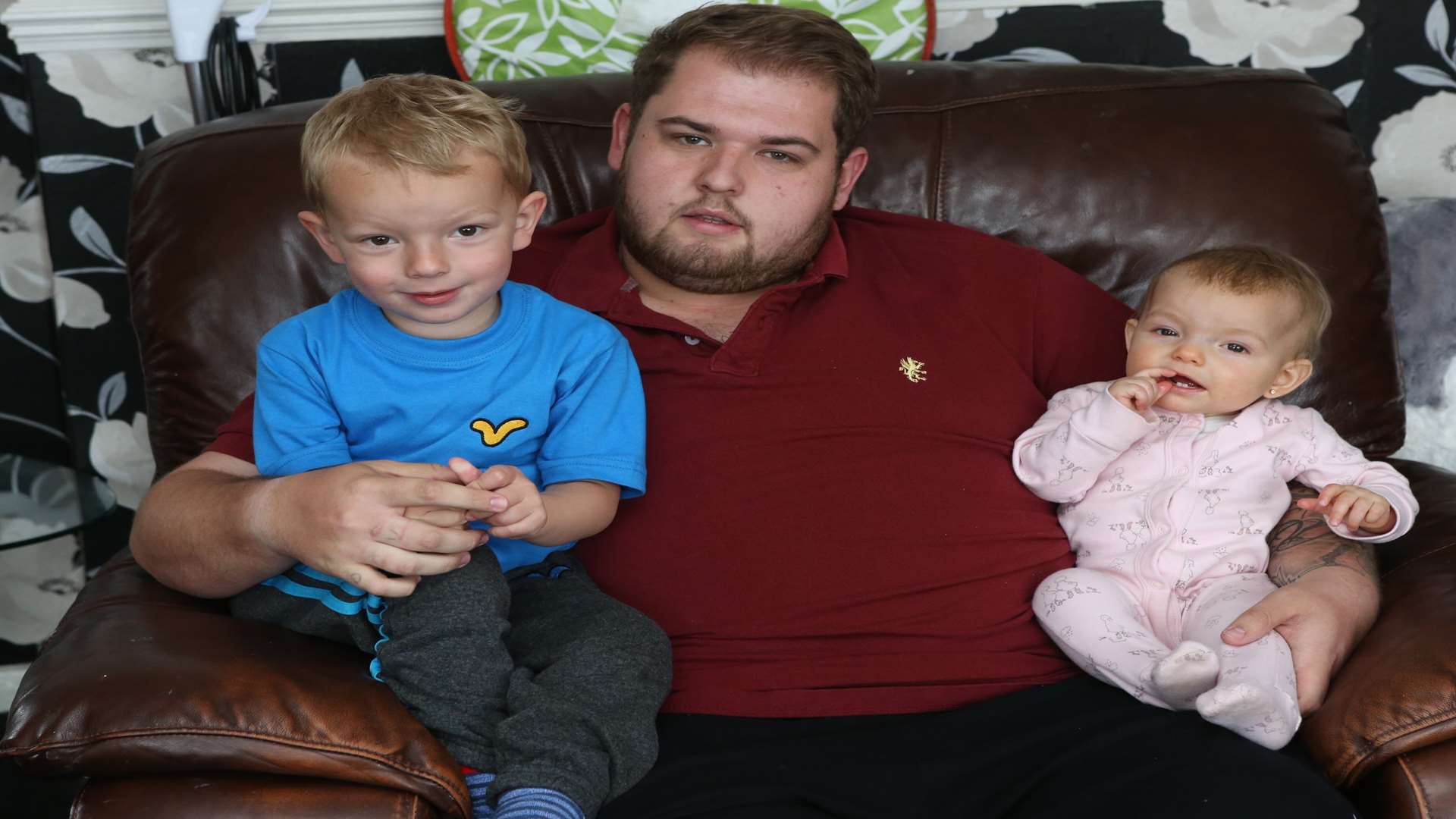 David Brown with his daughter, Evie-Rose and son Davey