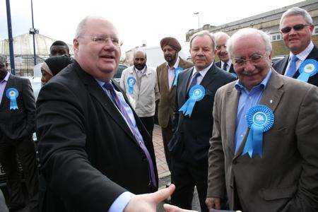 Communities secretary Eric Pickles on a visit to Gravesend