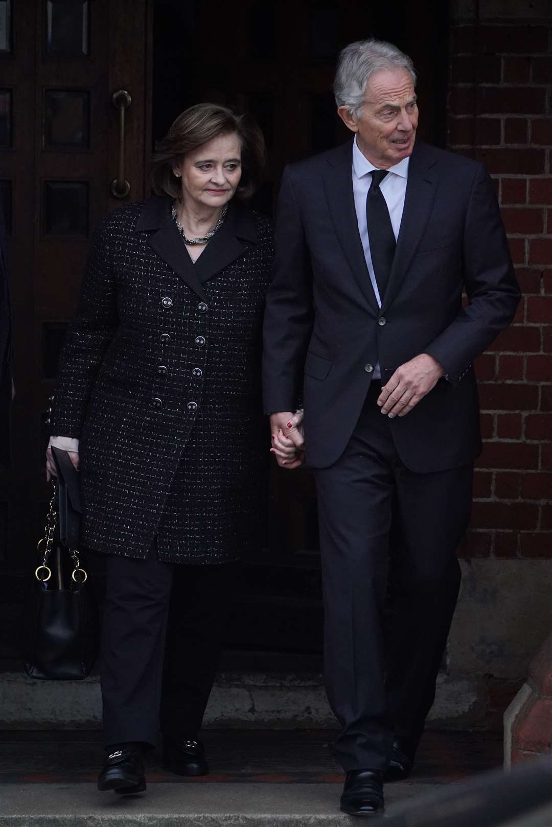 Former prime minister Sir Tony Blair and his wife Cherie Blair (Jonathan Brady/PA)